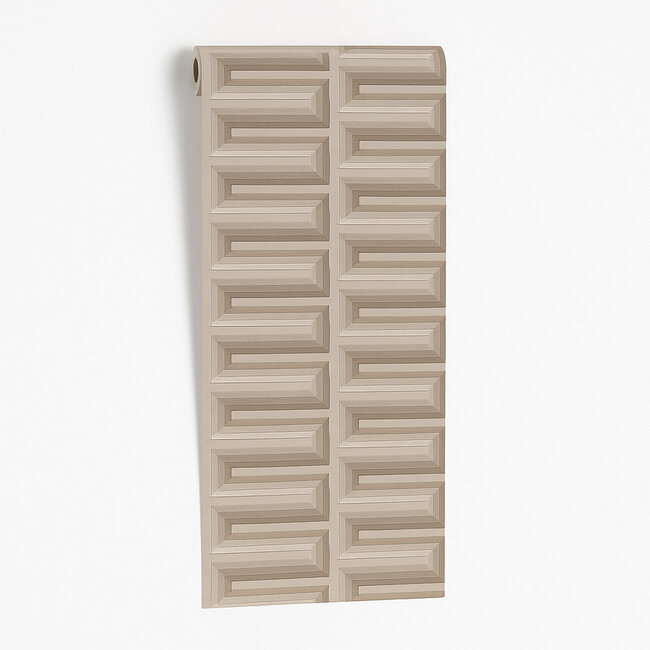 Dutch Wallcoverings Dutch Wallcoverings - Renaissance - Grecian Key Taupe - Vliesbehang - 10m x 53cm - RE521074