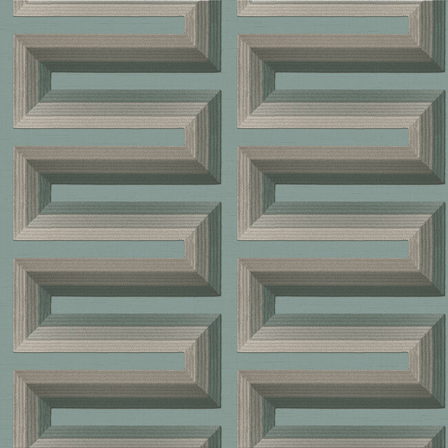 Dutch Wallcoverings Dutch Wallcoverings - Renaissance - Grecian Key Aqua - Vliesbehang - 10m x 53cm - RE521075