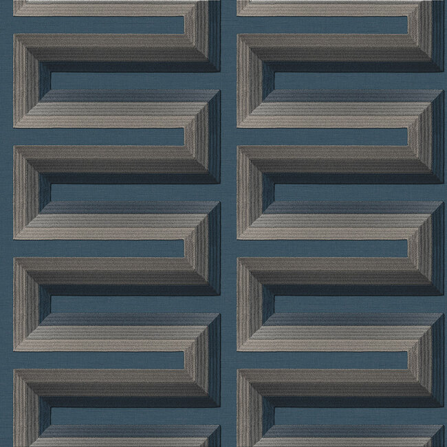 Dutch Wallcoverings Dutch Wallcoverings - Renaissance - Grecian Key Blue - Vliesbehang - 10m x 53cm - RE521076