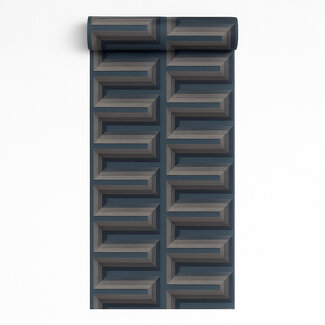 Dutch Wallcoverings Vliesbehang - Renaissance - Grecian Key Blue - RE521076