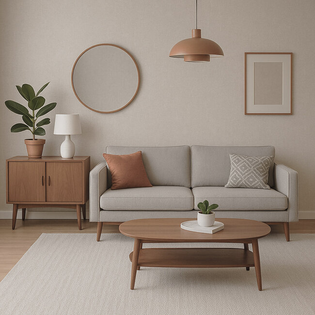 Dutch Wallcoverings Dutch Wallcoverings - Renaissance - Water Marked Fabric Taupe - Vliesbehang - 10m x 53cm - RE521083