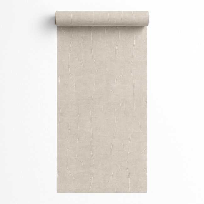 Dutch Wallcoverings Dutch Wallcoverings - Renaissance - Water Marked Fabric Taupe - Vliesbehang - 10m x 53cm - RE521083