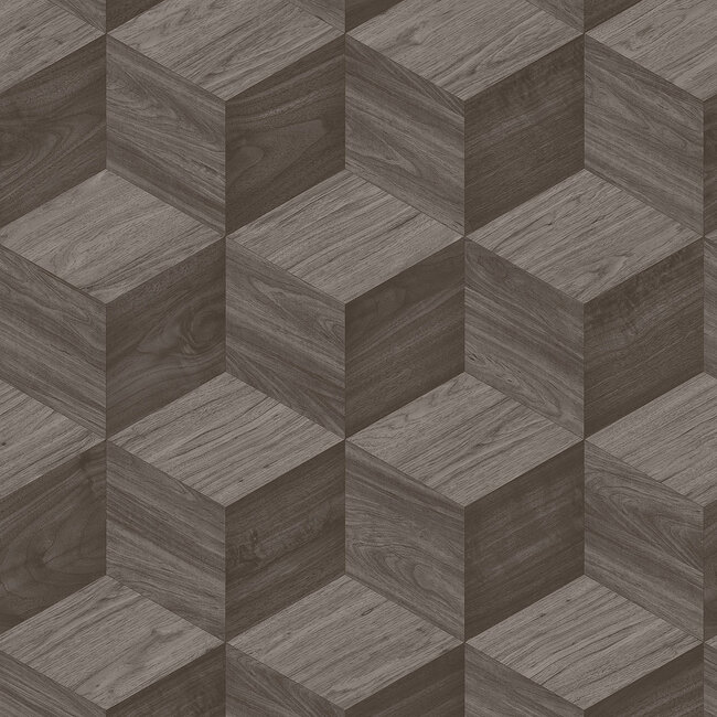 Dutch Wallcoverings Dutch Wallcoverings - Renaissance - Natural Cube Grey - Vliesbehang - 10m x 53cm - RE521093
