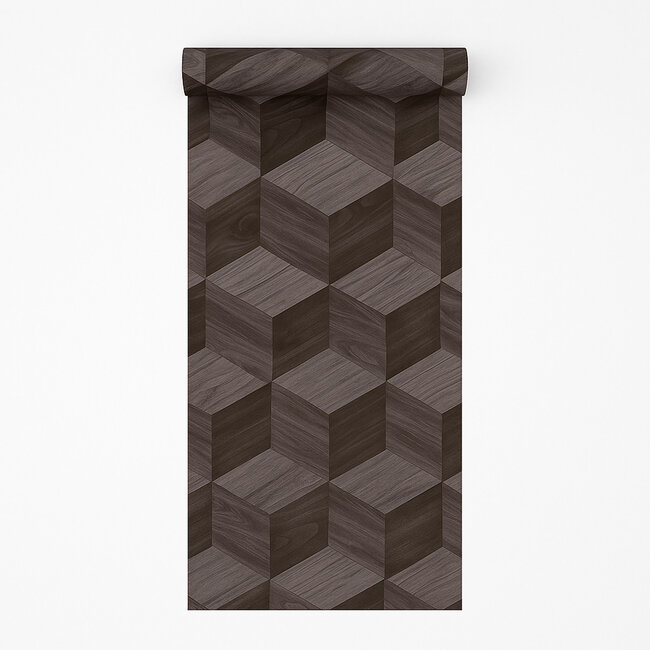 Dutch Wallcoverings Dutch Wallcoverings - Renaissance - Natural Cube Grey - Vliesbehang - 10m x 53cm - RE521093