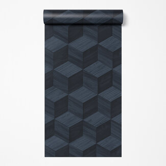 Dutch Wallcoverings Vliesbehang - Renaissance - Natural Cube Cobolt - RE521095