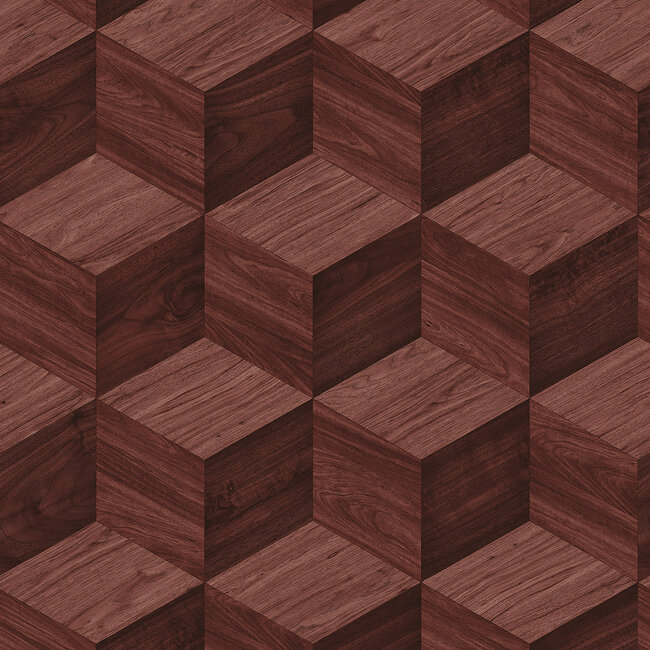 Dutch Wallcoverings Dutch Wallcoverings - Renaissance - Natural Cube Russet - Vliesbehang - 10m x 53cm - RE521096