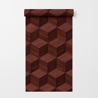Dutch Wallcoverings Vliesbehang - Renaissance - Natural Cube Russet - RE521096