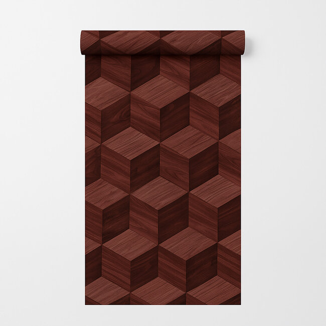 Dutch Wallcoverings Dutch Wallcoverings - Renaissance - Natural Cube Russet - Vliesbehang - 10m x 53cm - RE521096