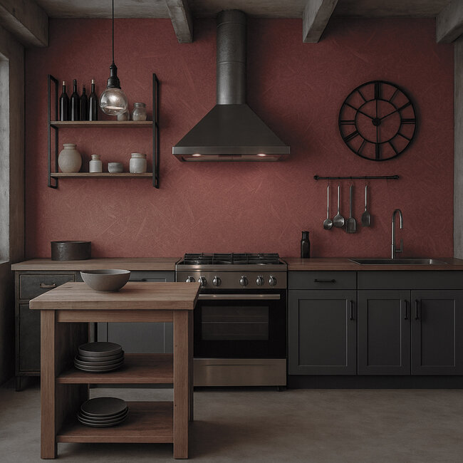 Dutch Wallcoverings Dutch Wallcoverings - Renaissance - Construction Board Rust - Vliesbehang - 10m x 53cm - RE521106