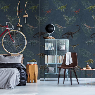 Dutch Wallcoverings Vliesbehang - Abby & Bryan - Dino Darks - INK7215