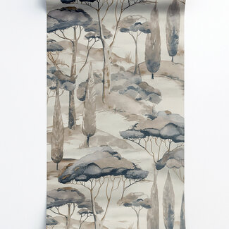 Dutch Wallcoverings Vliesbehang - Arcadia- Canopy beige - A69201