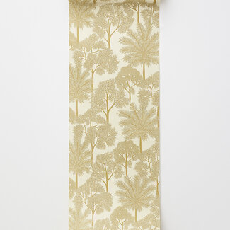 Dutch Wallcoverings Vliesbehang - Arcadia- Palm Forest beige - A71301
