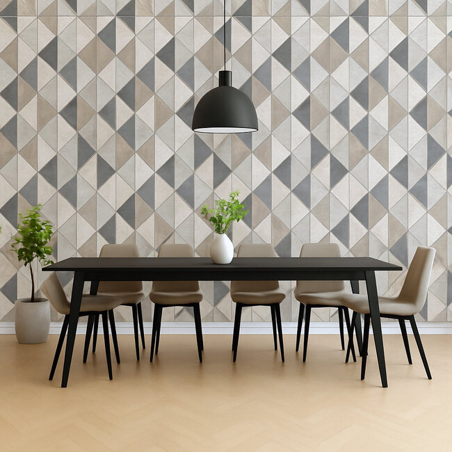 Dutch Wallcoverings Dutch Wallcoverings - Arcadia- Vigo grijs/zwart - Vliesbehang - 10m x 53cm - A65104