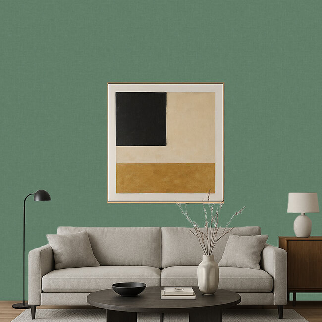 Dutch Wallcoverings Dutch Wallcoverings - Arcadia- uni Solena donkergroen - Vliesbehang - 10m x 53cm - A71009
