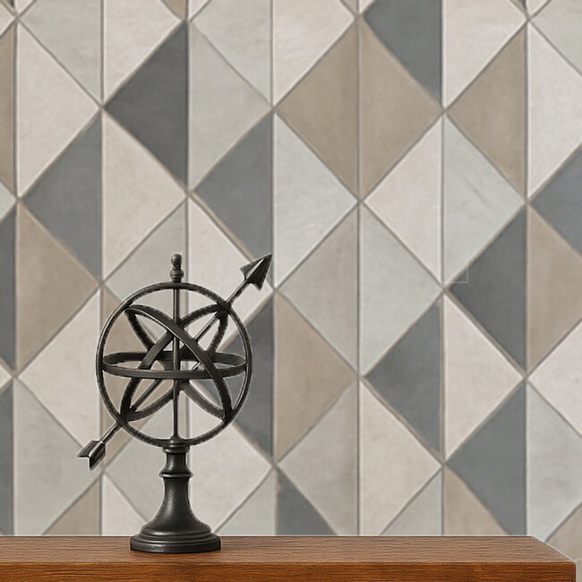 Dutch Wallcoverings Dutch Wallcoverings - Arcadia- Vigo grijs/zwart - Vliesbehang - 10m x 53cm - A65104