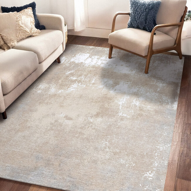 Dutch Lifestyle - Argentella 13 beige/natuur - PES/Katoen/Viscose - Vloerkleed - Beige