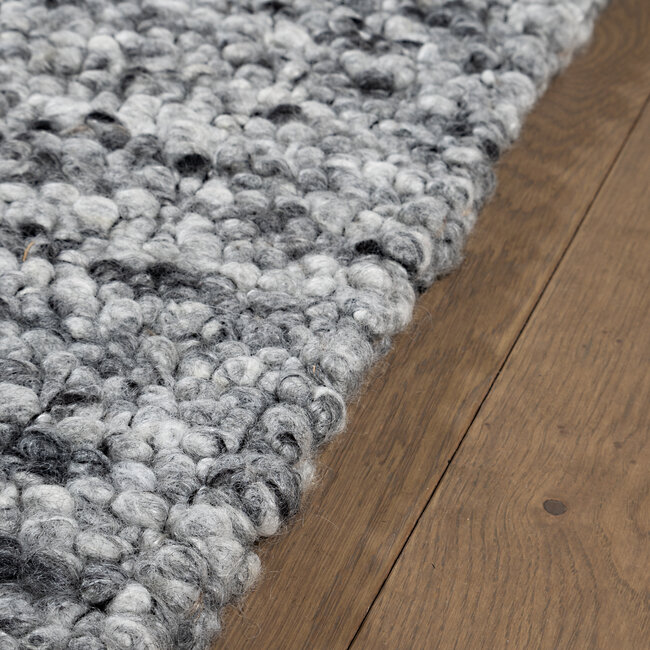 Dutch Lifestyle - Berger - Wol/Jute/PES - Vloerkleed - Donkergrijs