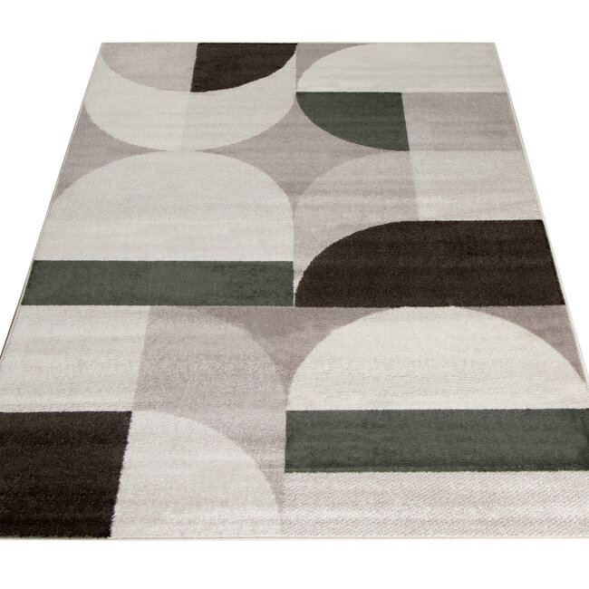 Dutch Lifestyle - Brooklyn A - PP/Jute/PES/Latex - Vloerkleed - Bruin/groen