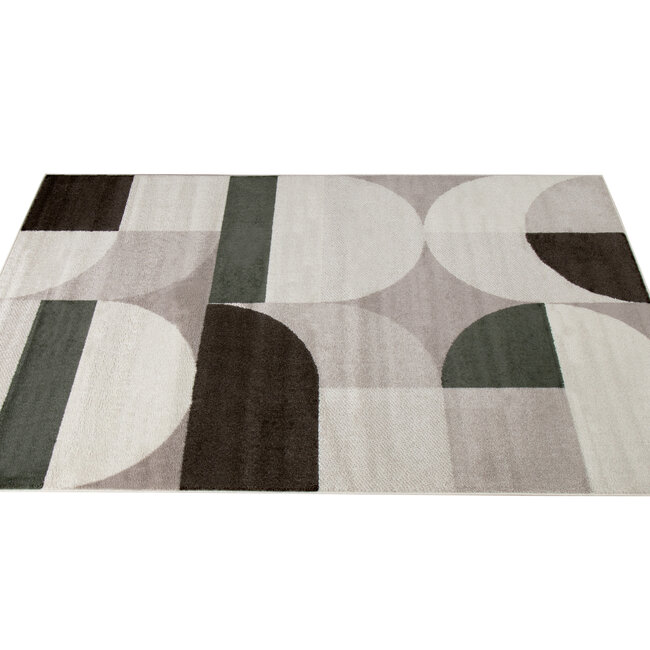 Dutch Lifestyle - Brooklyn A - PP/Jute/PES/Latex - Vloerkleed - Bruin/groen