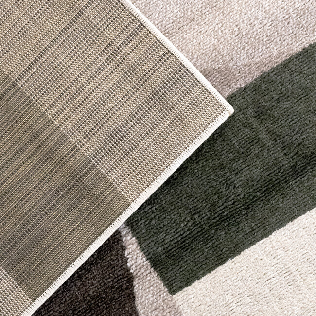 Dutch Lifestyle - Brooklyn A - PP/Jute/PES/Latex - Vloerkleed - Bruin/groen