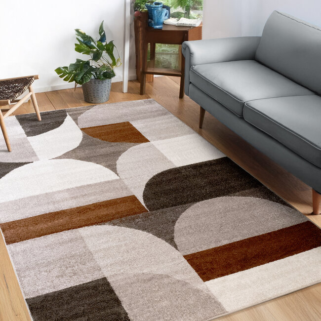 Dutch Lifestyle - Brooklyn A - PP/Jute/PES/Latex - Vloerkleed - Bruin/terra