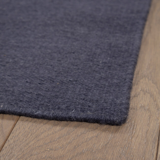 Dutch Lifestyle - Eva - Wol/Katoen - Vloerkleed - Donkerblauw