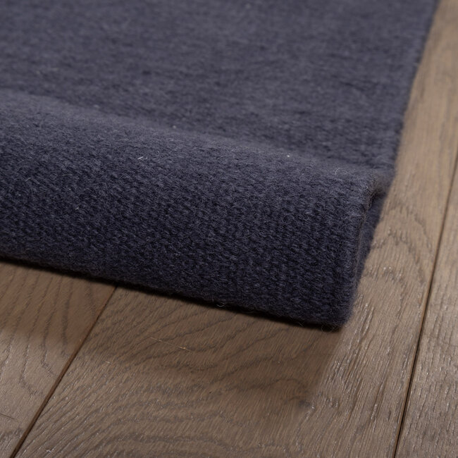 Dutch Lifestyle - Eva - Wol/Katoen - Vloerkleed - Donkerblauw