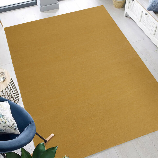 Dutch Lifestyle - Eva - Wol/Katoen - Vloerkleed - Geel