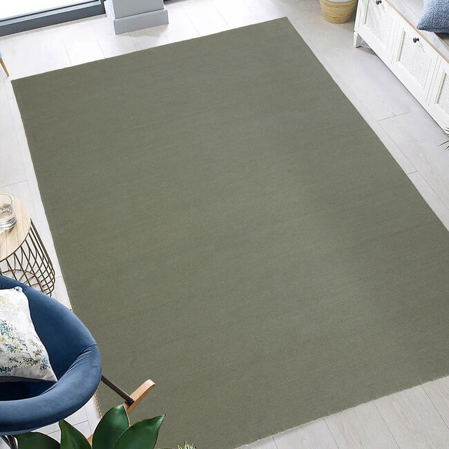 Dutch Lifestyle - Eva - Wol/Katoen - Vloerkleed - Groen