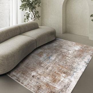 Dutch Lifestyle - Kennedy M Creme/terra - Polyacryl/Viscose/Latex/Katoen - Vloerkleed - Creme/terra