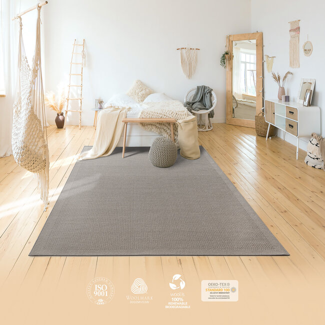 Dutch Lifestyle - Lana grijs - Wol - Vloerkleed - Grijs