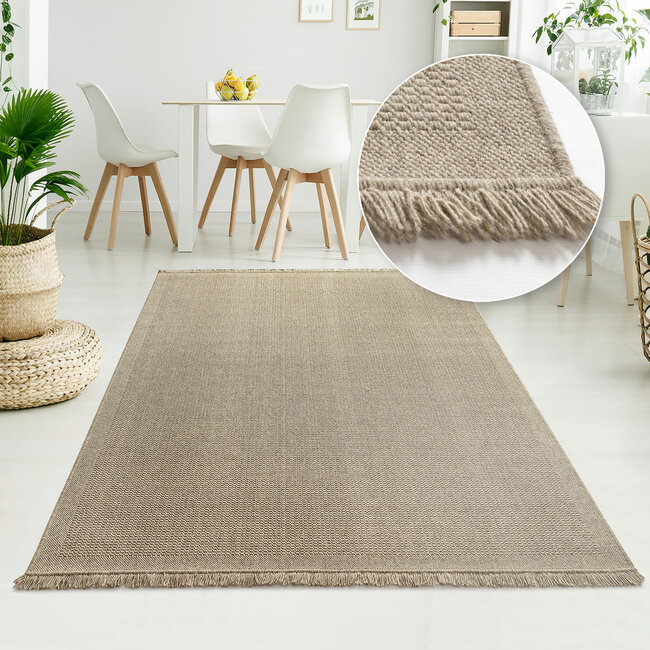 Dutch Lifestyle - Lana taupe - Wol - Vloerkleed - Taupe