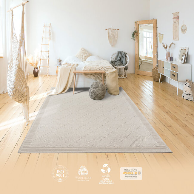 Dutch Lifestyle - Lana 2 beige - Wol - Vloerkleed - Beige