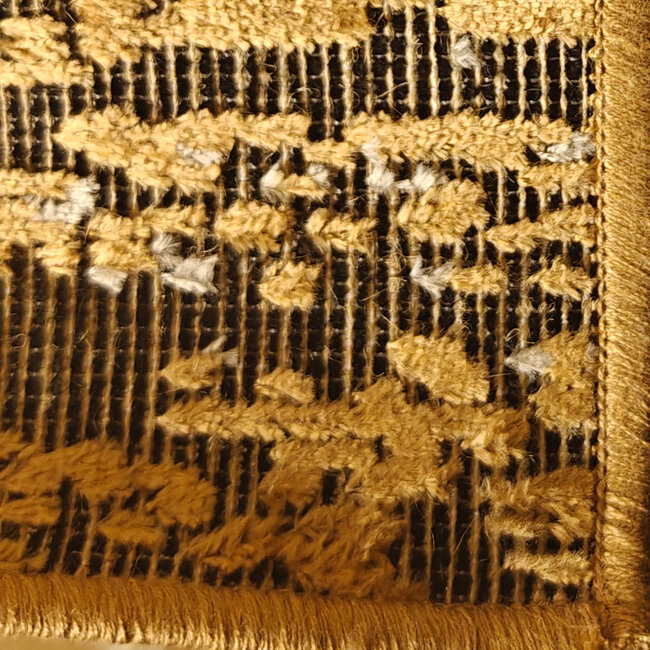 Dutch Lifestyle - Lux 3 Zwart/goud- Viscose/Katoen - Vloerkleed - Zwart/Goud