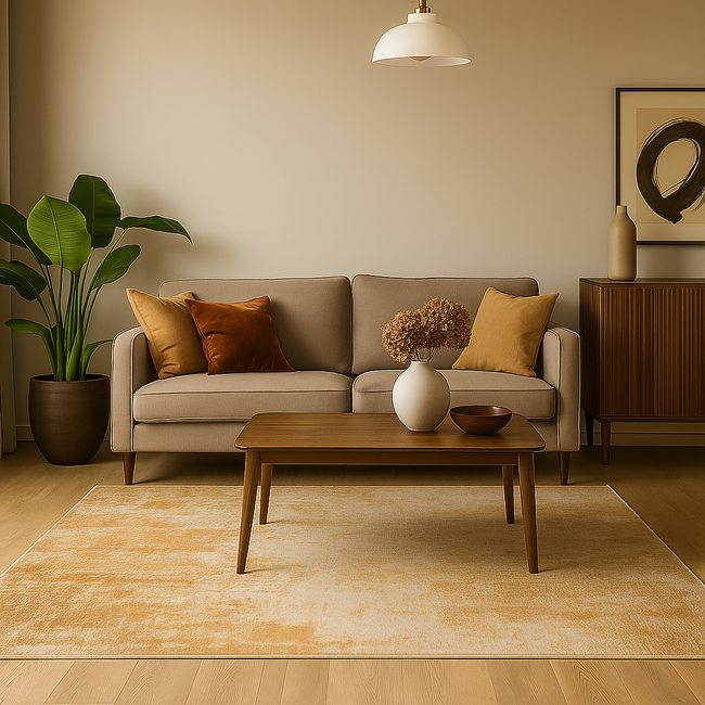 Dutch Lifestyle - Lux 1 Beige/goud - Viscose/Katoen - Vloerkleed - Beige/Goud