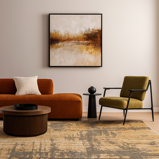 Dutch Lifestyle - Lux 1 Zwart/goud - Viscose/Katoen - Vloerkleed - Zwart/Goud