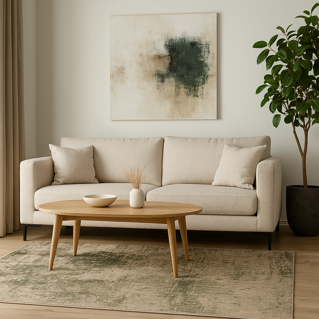 Dutch Lifestyle - Lux 2 Beige/groen- Viscose/Katoen - Vloerkleed - Beige/Groen