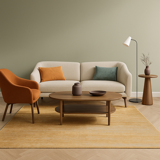 Dutch Lifestyle - Lux 3 Beige/oker- Viscose/Katoen - Vloerkleed - Beige/Oker