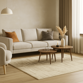 Dutch Lifestyle - Matrix 2 beige/bruin - Polypropyleen - Vloerkleed - Beige/bruin