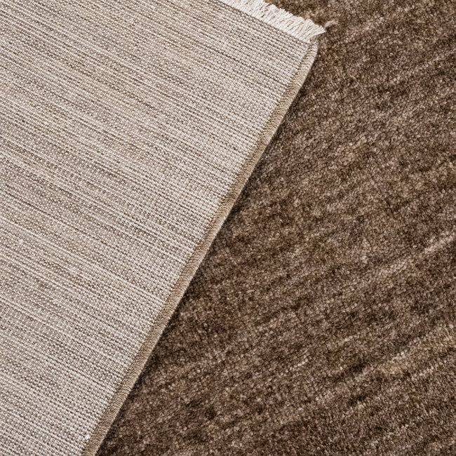 Dutch Lifestyle - Morris bruin - Polyester/Katoen/Latex - Vloerkleed - Bruin