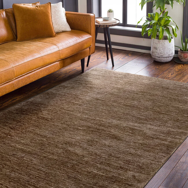 Dutch Lifestyle - Morris bruin - Polyester/Katoen/Latex - Vloerkleed - Bruin