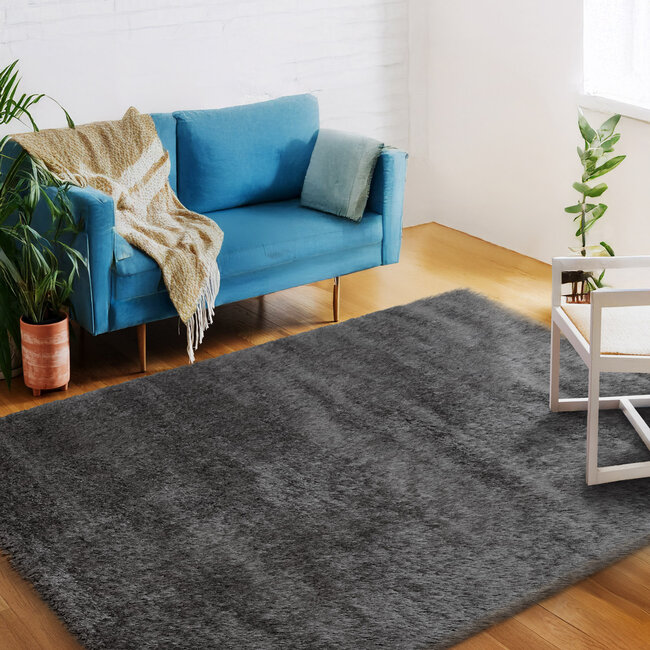 Dutch Lifestyle - Robert zwart - PP/ Jute/Latex/Katoen - Vloerkleed - Zwart