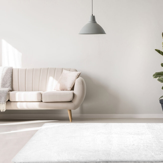 Dutch Lifestyle - Touch Wit- 90% PES / 10% Katoen - Vloerkleed - Wit