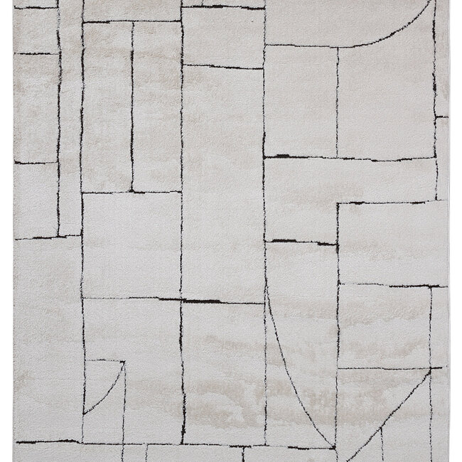 Dutch Lifestyle - Tribe B - PES - Vloerkleed - Zwart-wit