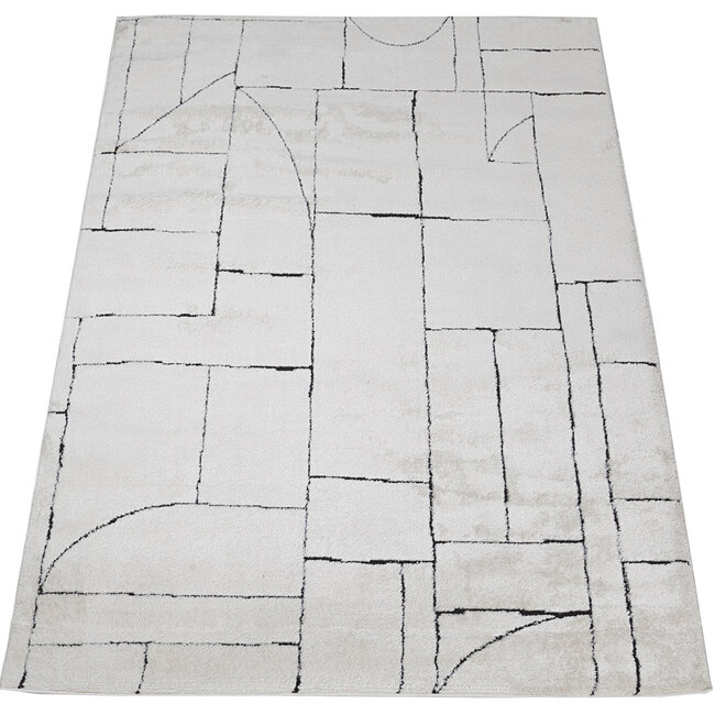 Dutch Lifestyle - Tribe B - PES - Vloerkleed - Zwart-wit