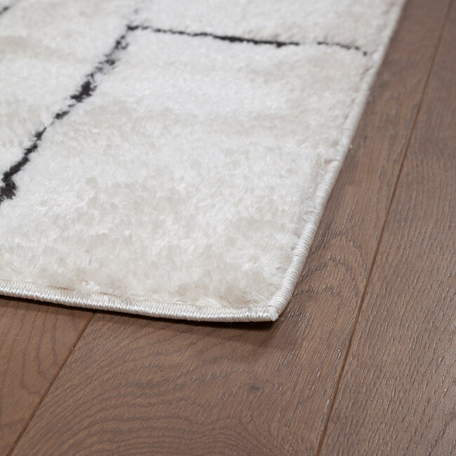 Dutch Lifestyle - Tribe B - PES - Vloerkleed - Zwart-wit