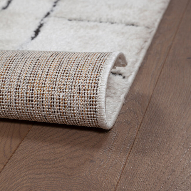 Dutch Lifestyle - Tribe B - PES - Vloerkleed - Zwart-wit