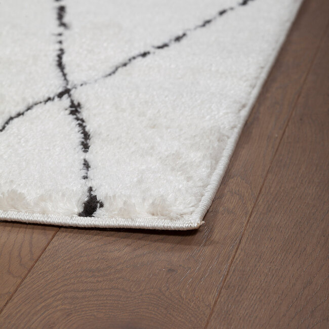 Dutch Lifestyle - Tribe C - PES - Vloerkleed - Zwart-wit