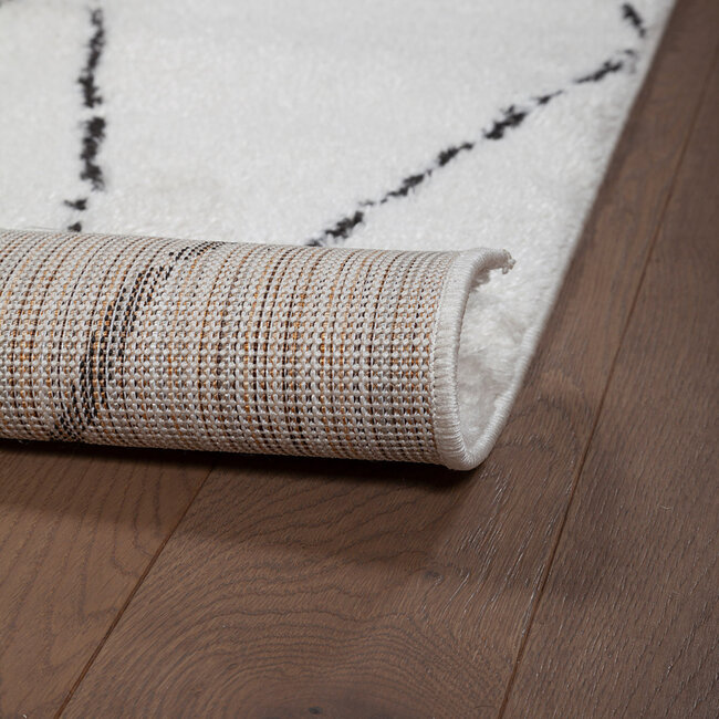 Dutch Lifestyle - Tribe C - PES - Vloerkleed - Zwart-wit