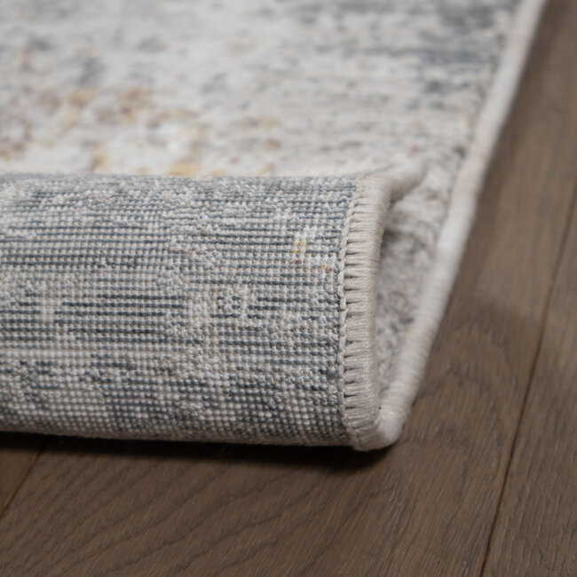 Dutch Lifestyle - Wellington B creme/zilver - PES/Katoen - Vloerkleed - Multicolor